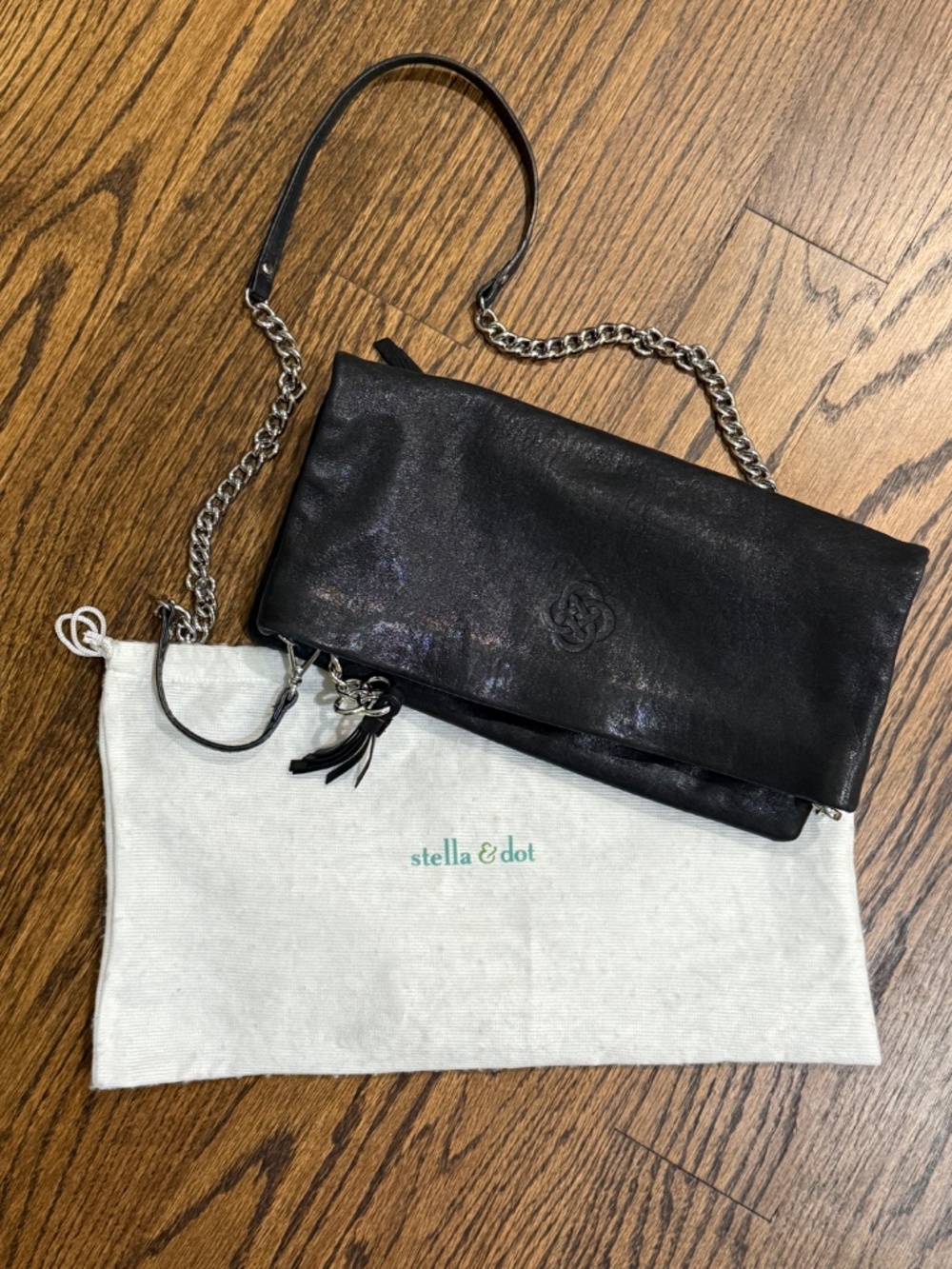 Stella and Dot Waverly 3 Way Crossbody Lambskin Leather Purse